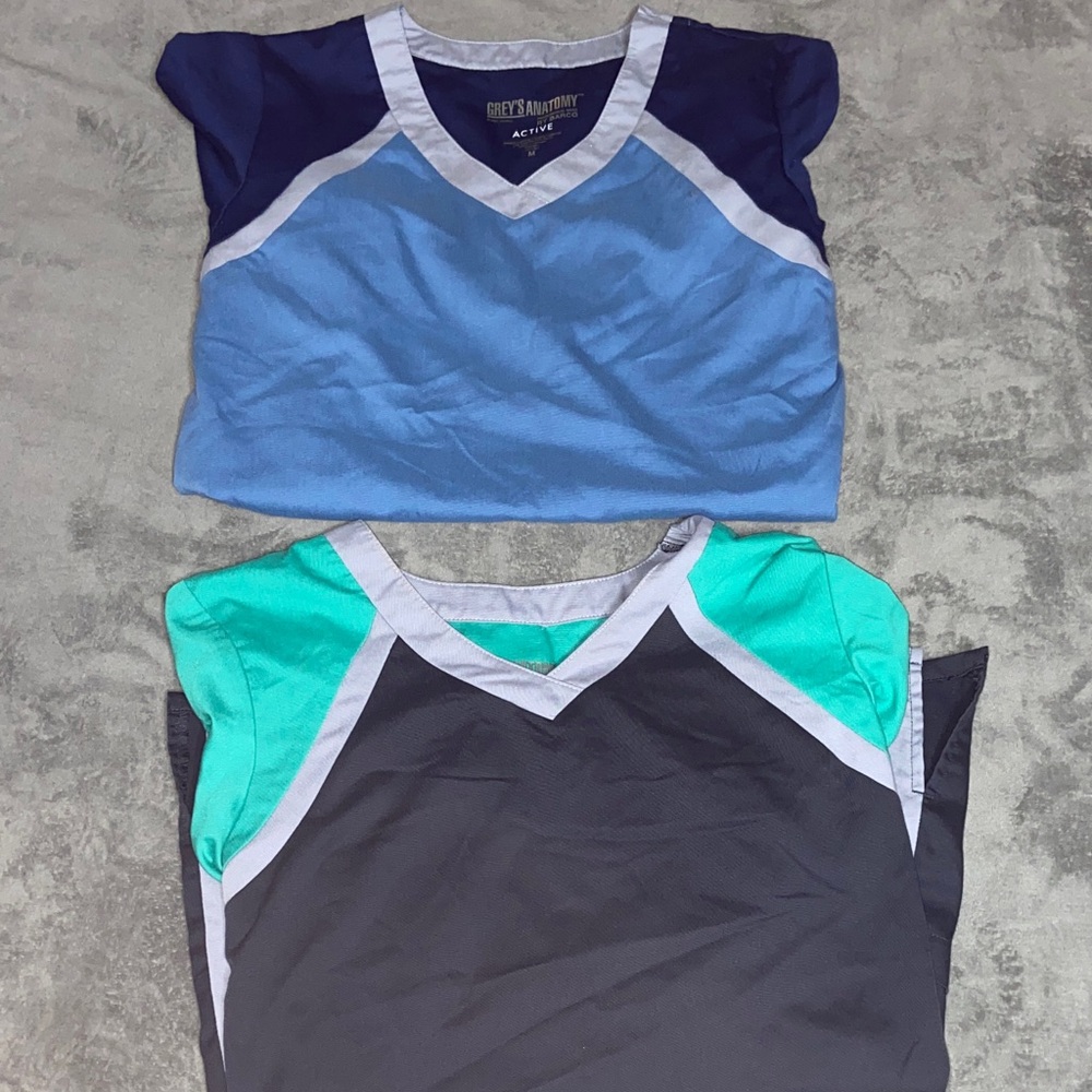 Grey's Anatomy Women's Scrub Tops in Blue, Navy & Aqua